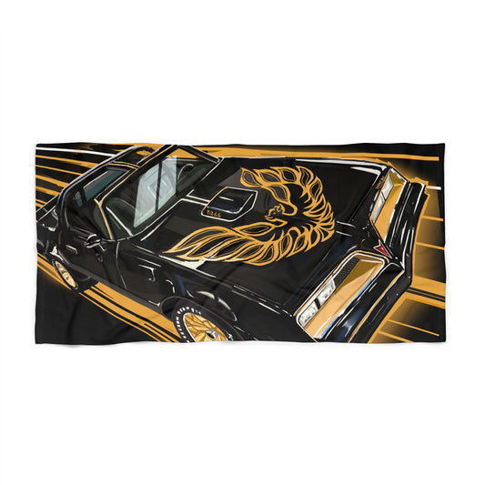 77 Pontiac trans am 30x60”, 36x72” Beach Towel, movie car dad gift