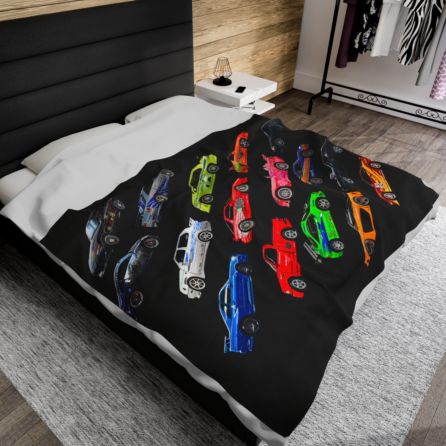 Fast and furious JDM movie cars Velveteen Plush Blanket