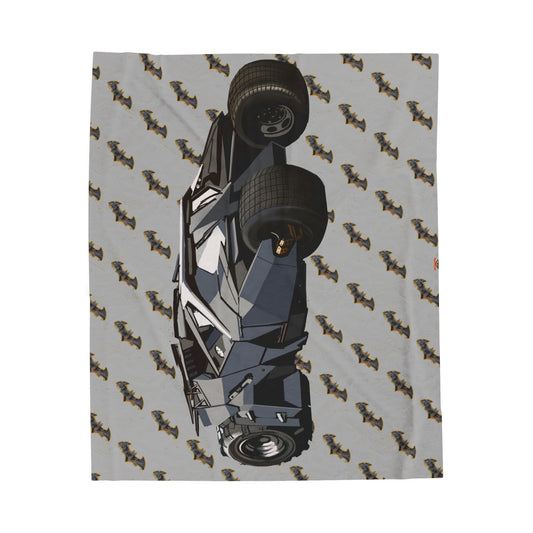 Batmobile Tumbler Batman blanket throw Gray Velveteen Microfiber Blanket