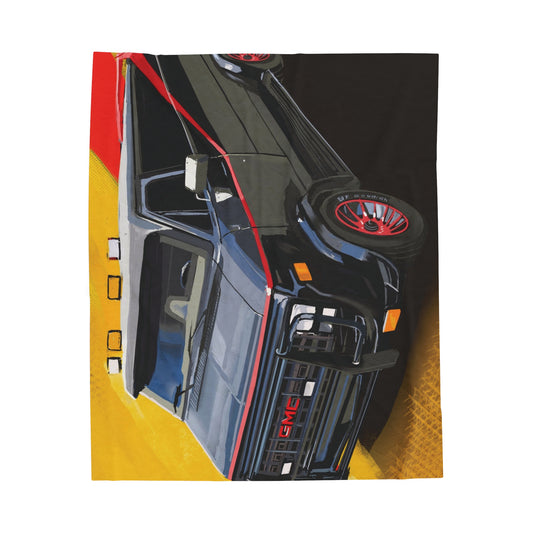 1983 GMC Vandura Van Weathered A-team Velveteen Plush Blanket