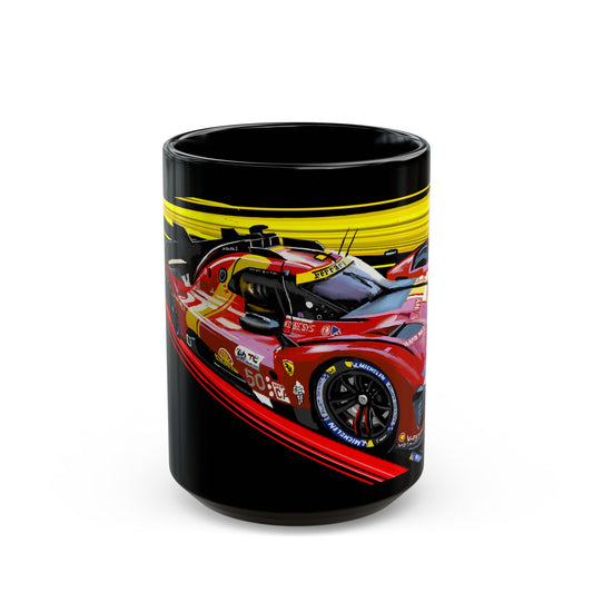 Ferrari 499p HyperCar Le Mans car Black Mug (11oz, 15oz)