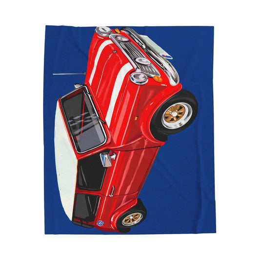 Mini cooper car Velveteen Plush Blanket