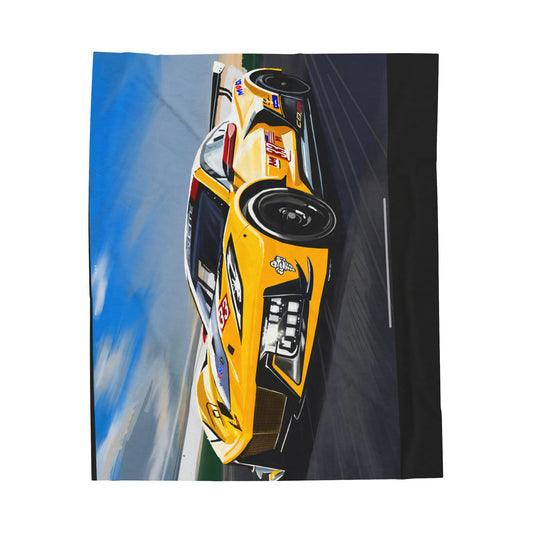 Chevrolet Corvette c8r Racing Velveteen Plush Blanket