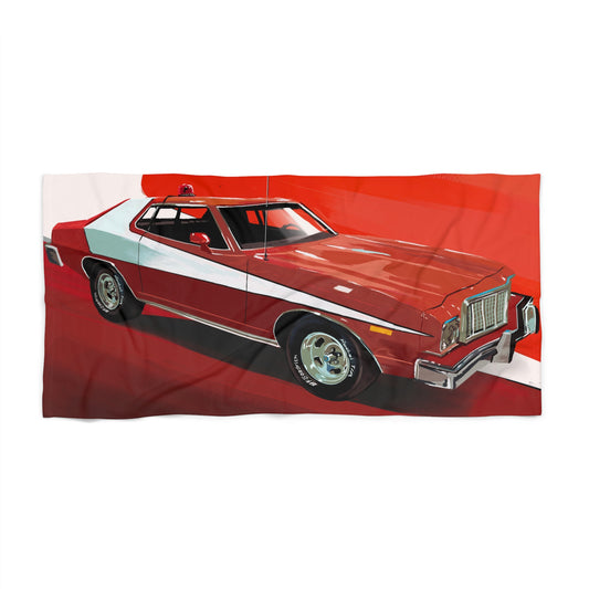 Starsky and Hutch Beach Towel - 30x60, 36x72 inch - TV Car Dad Gift, Starsky and