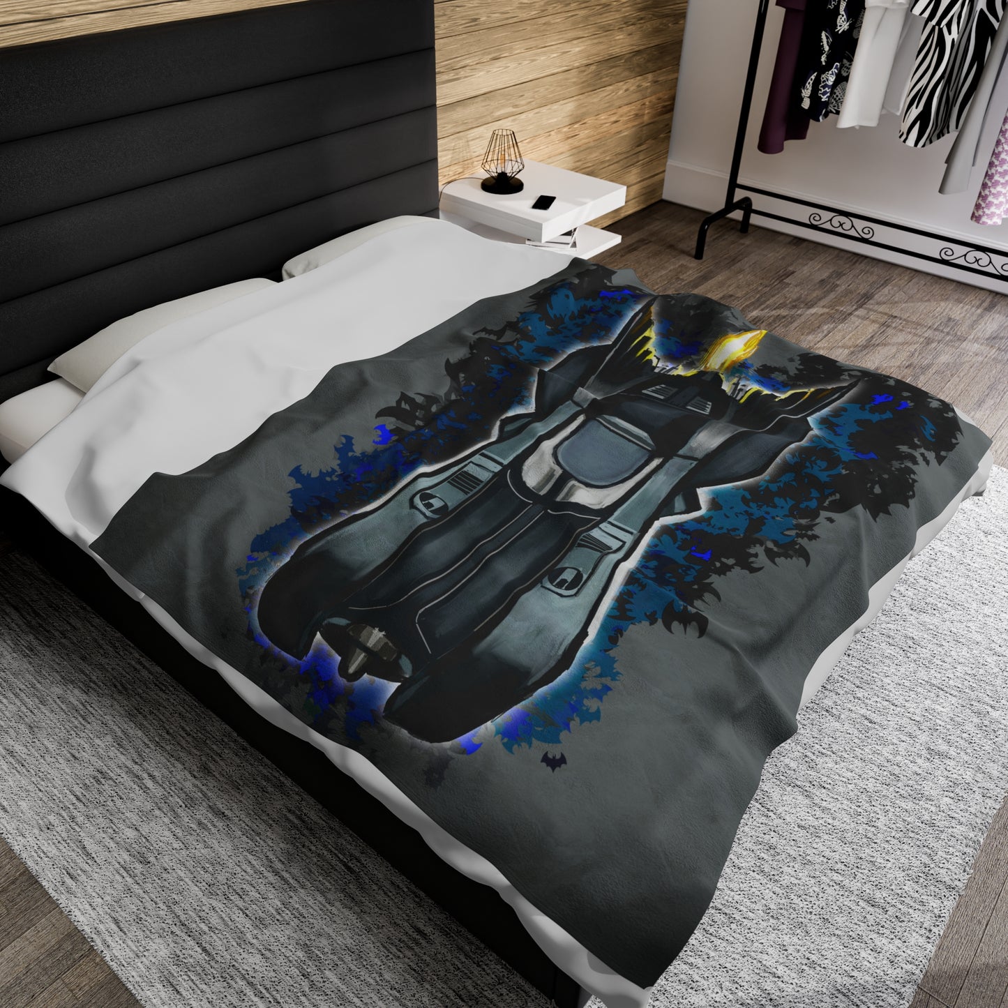 89 Batmobile movie car Microfiber Blanket