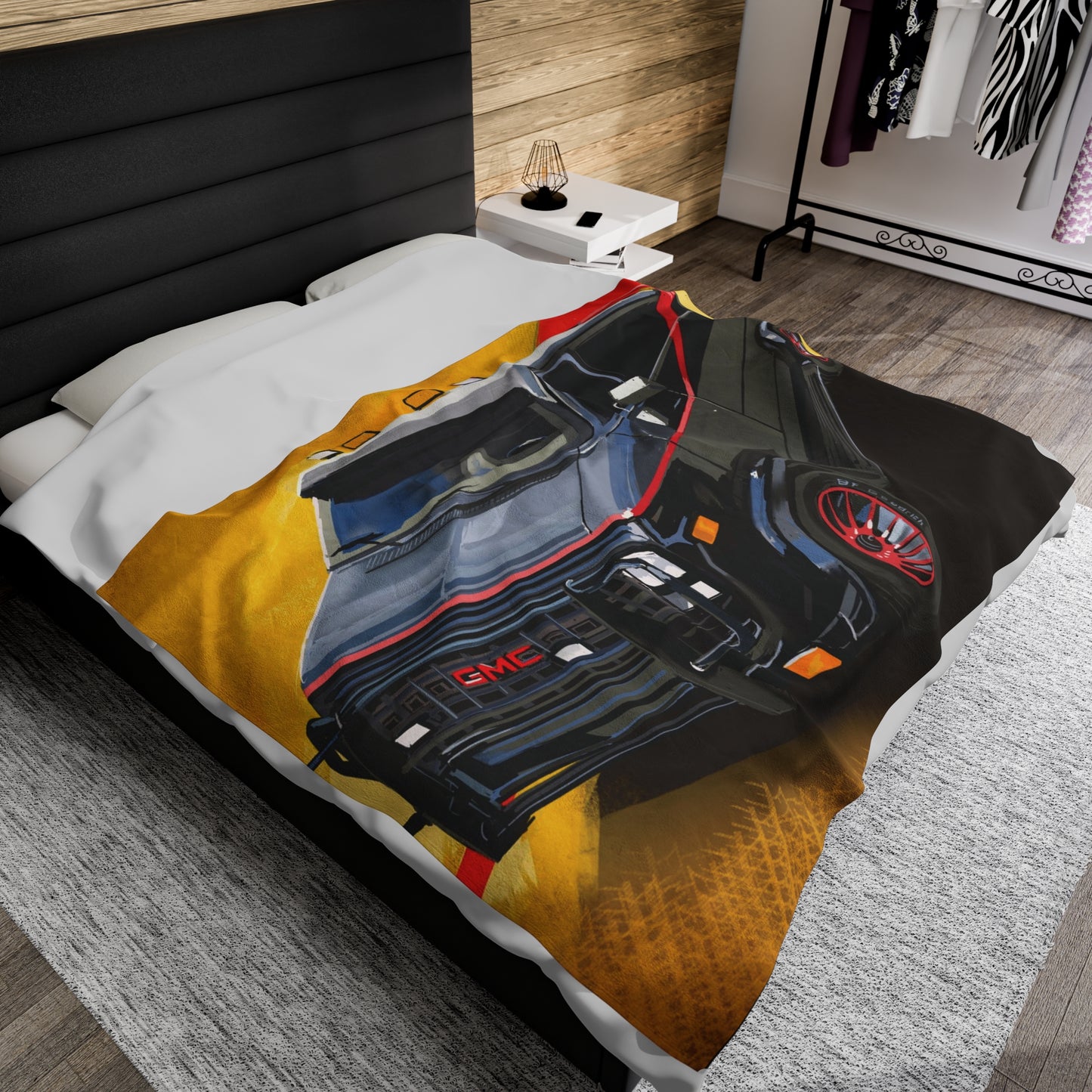 1983 GMC Vandura Van Weathered A-team Velveteen Plush Blanket