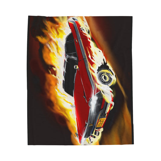 Christine 1958 Plymouth Fury Classic antique Velveteen Plush Blanket