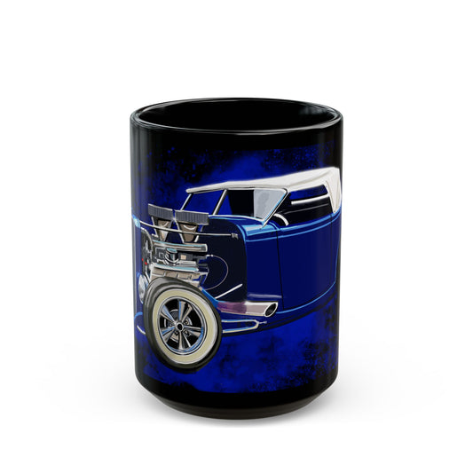Blue Hot Rod dad gift Mug coffee tea(11oz, 15oz)