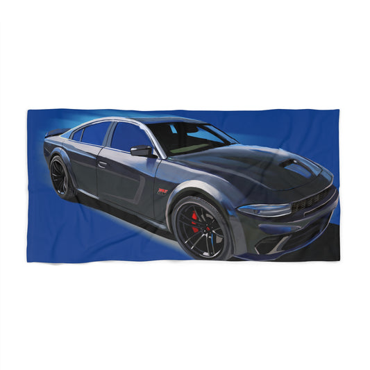 Dodge Challenger Scat Pack Beach Towel, Dad Muscle Car Gift - Unique Father's