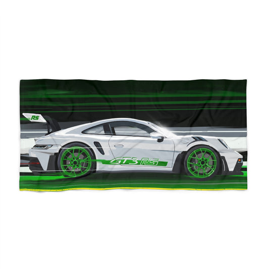 911 GT3 RS 30x60”, 36x72” Beach Towel, race car gift