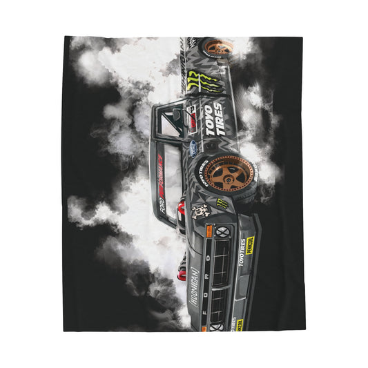 Hoonitruck drifting F150 truck Velveteen Plush Blanket