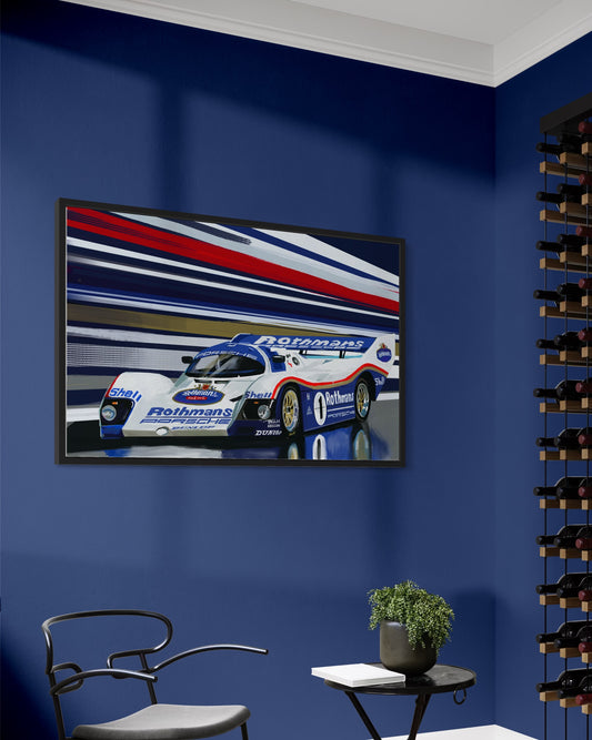 Porsche 956/962 Race Car 24x36" Canvas Art