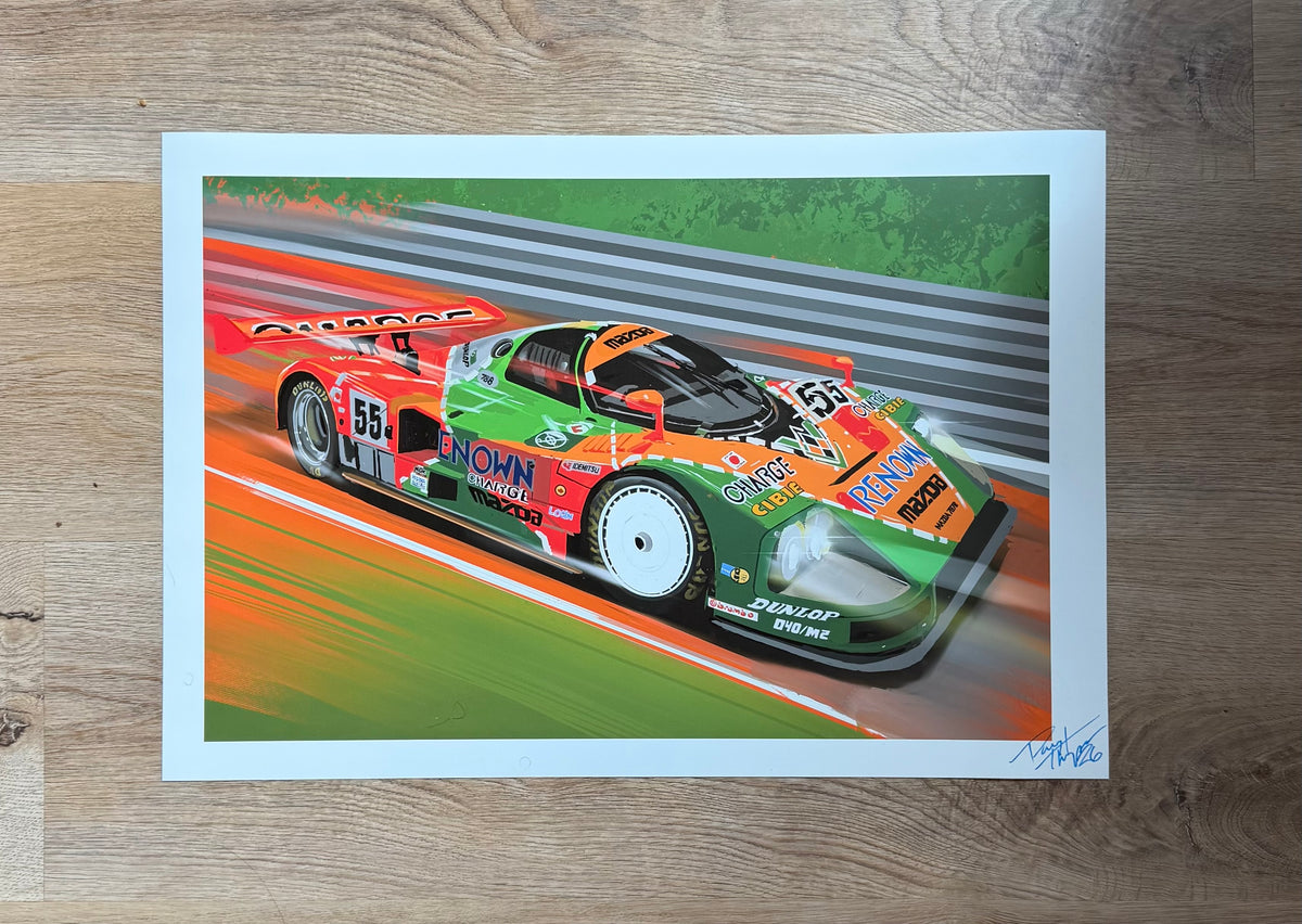 Mazda 787p Le Mans Giclee print
