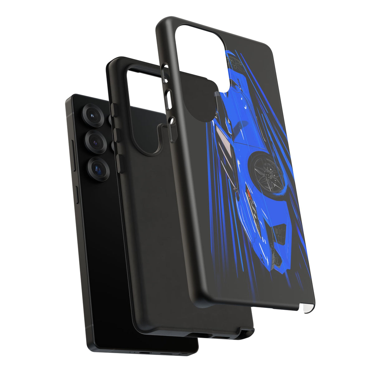 Blue Corvette C8 z06 Design for iPhone 18 17 16 15 14 13 Pro Max