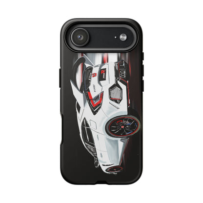 White Type-r civic Case iPhone 18 17 16 15 14 13 12 Pro Samsung Galaxy Pixel