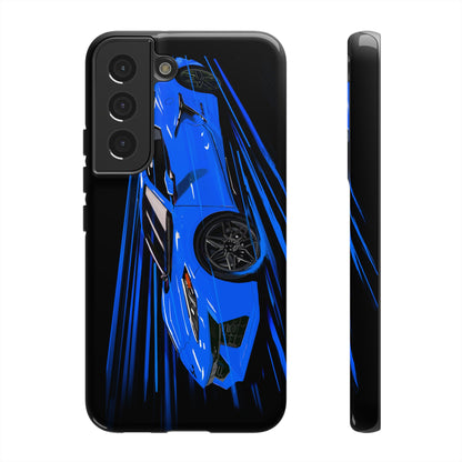 Blue Corvette C8 z06 Design for iPhone 18 17 16 15 14 13 Pro Max