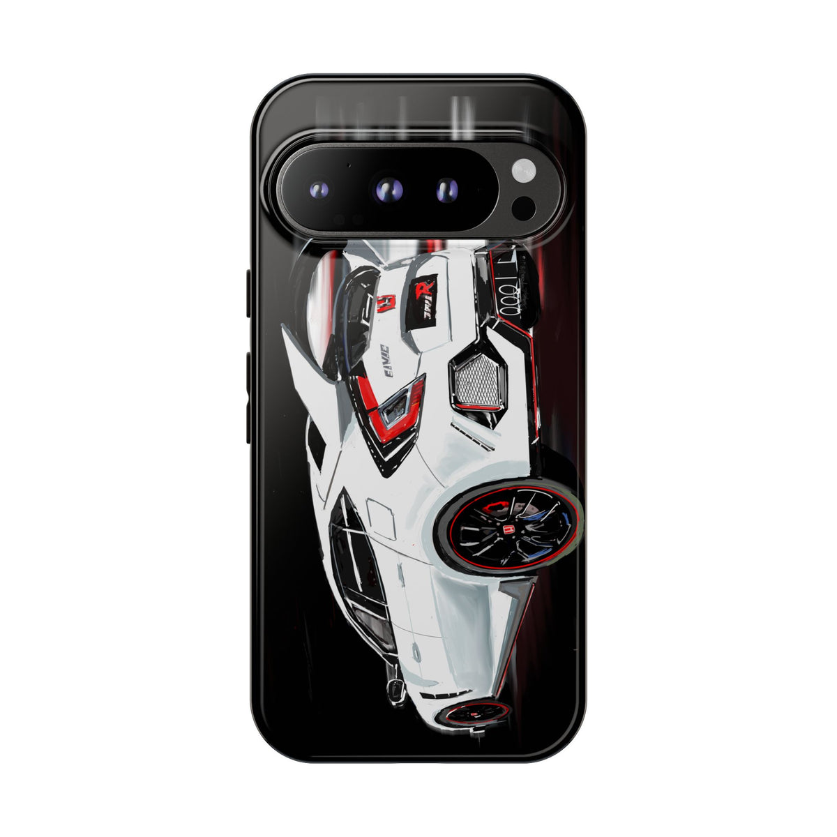 White Type-r civic Case iPhone 18 17 16 15 14 13 12 Pro Samsung Galaxy Pixel