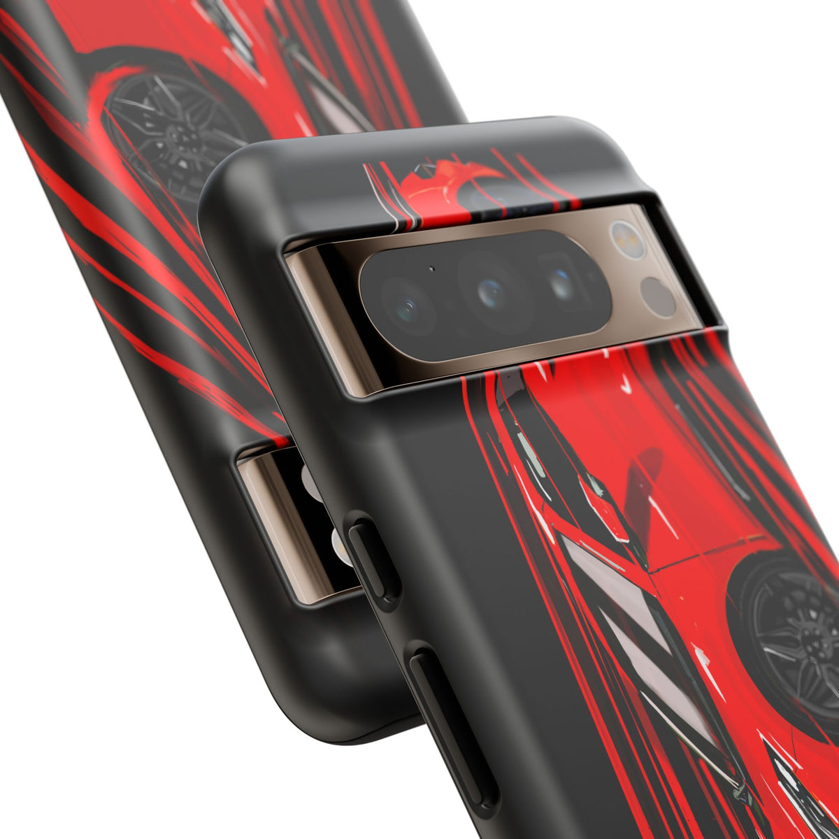 Red C8 corvette Z06 Case iPhone 18 17 16 15 14 13 12 11 Pro Samsung Galaxy Pixel