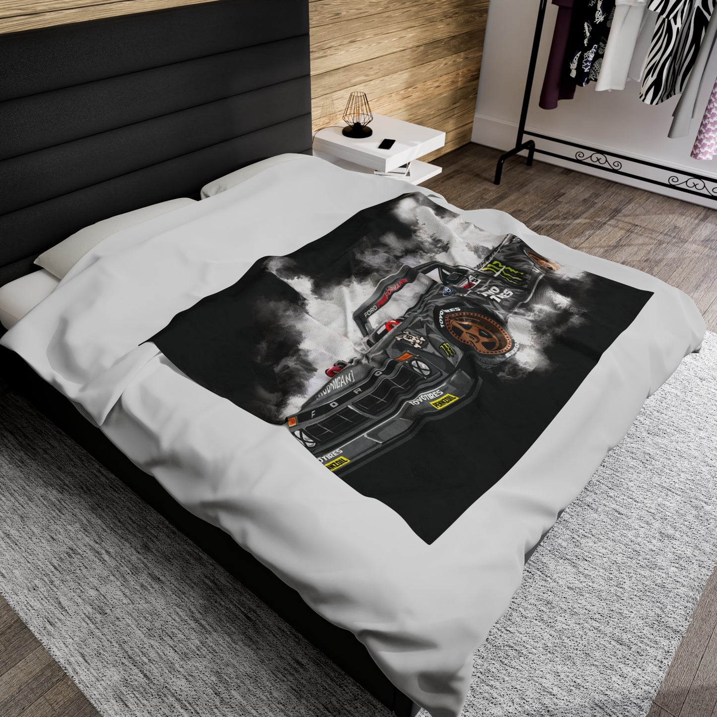 Hoonitruck drifting F150 truck Velveteen Plush Blanket