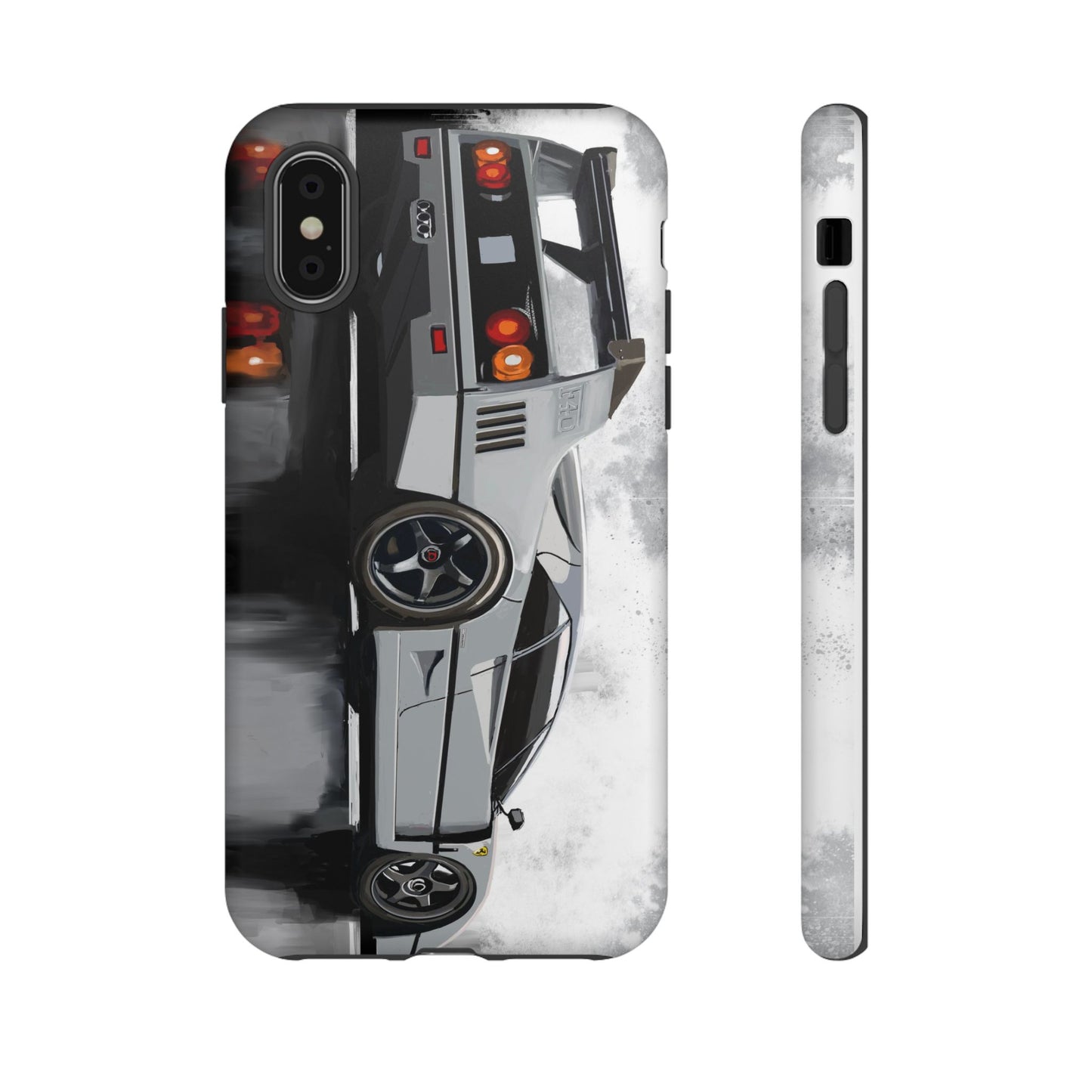 Gray Ferrari F40 Case iPhone 16 15 14 13 12 11 Pro max Samsung Galaxy Pixel