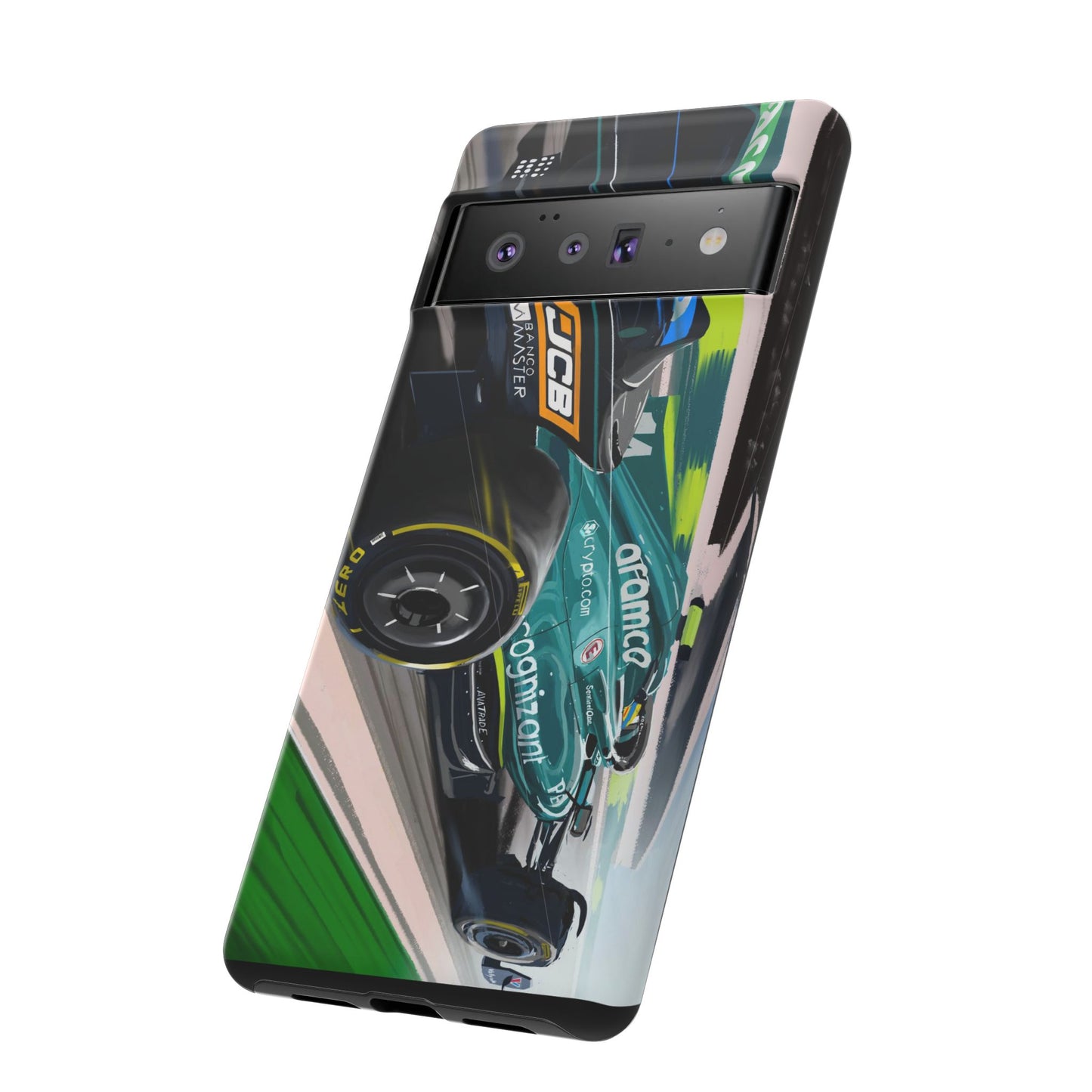 Fernando Alonso Aston Martin F1 Case iPhone 16 15 14 13 12 Samsung Galaxy Pixel