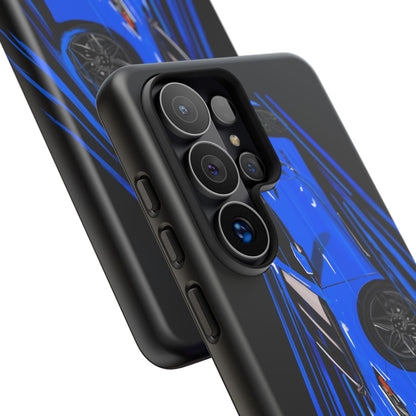 Blue Corvette C8 z06 Design for iPhone 18 17 16 15 14 13 Pro Max