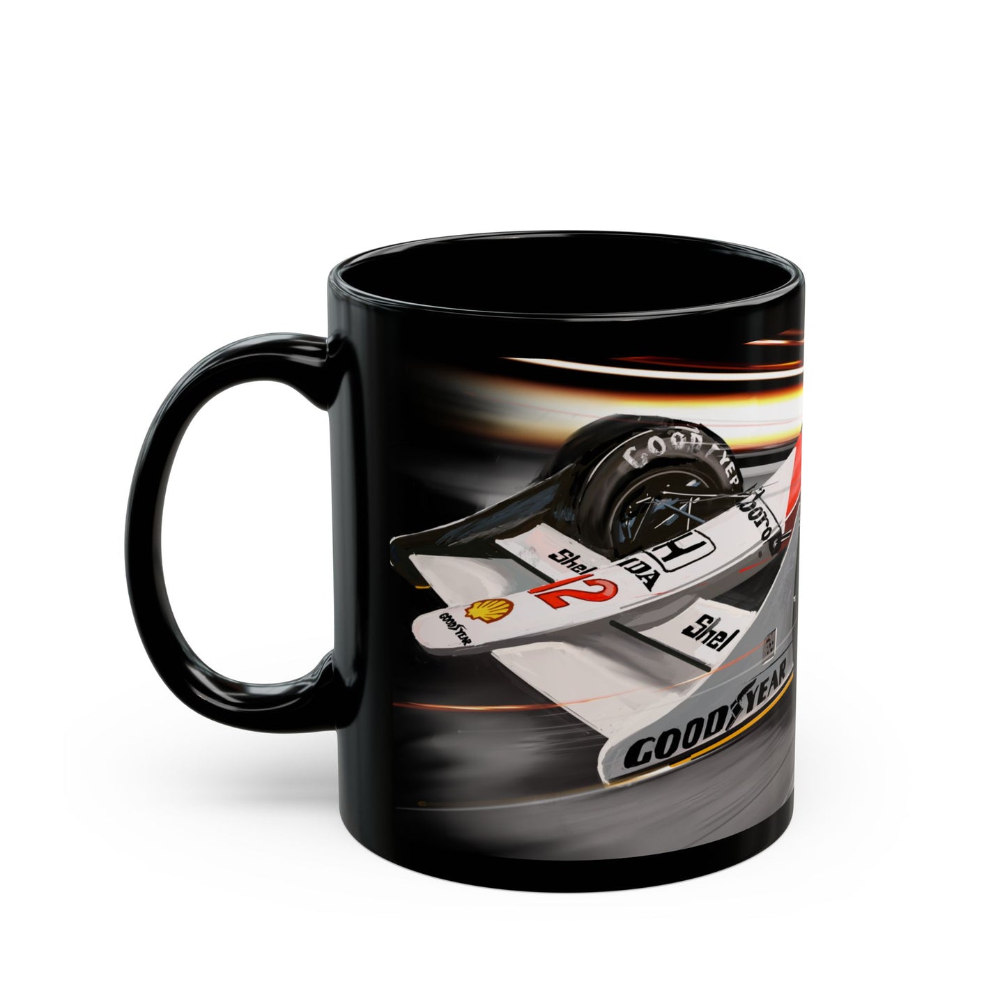 Ayrton Senna Formula one F1 MP 4/4 Marlboro race car Mug coffee tea(11oz, 15oz)