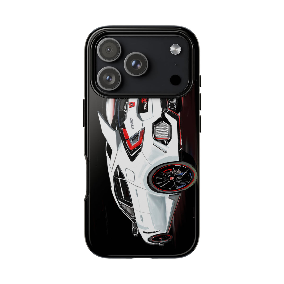 White Type-r civic Case iPhone 18 17 16 15 14 13 12 Pro Samsung Galaxy Pixel