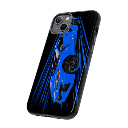 Blue Corvette C8 z06 Design for iPhone 18 17 16 15 14 13 Pro Max