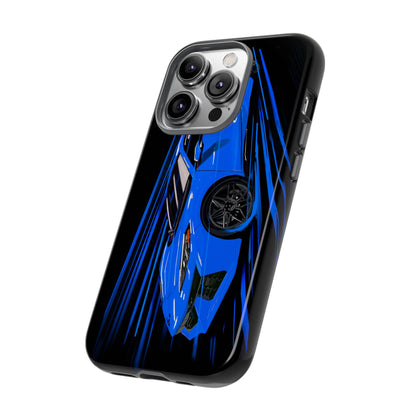 Blue Corvette C8 z06 Design for iPhone 18 17 16 15 14 13 Pro Max