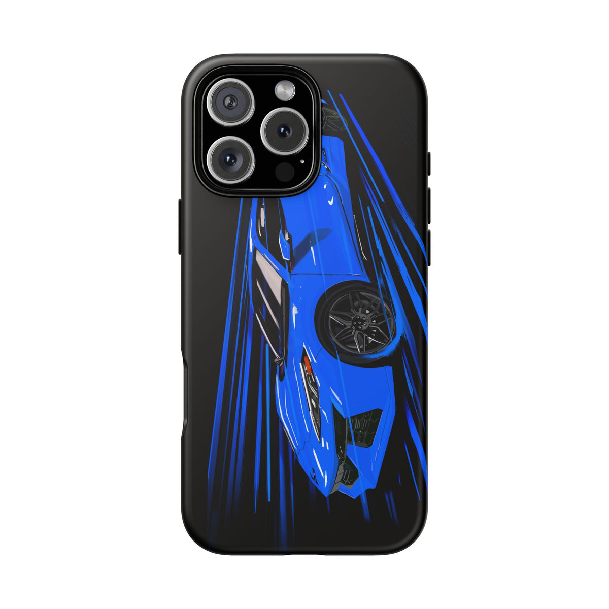 Blue Corvette C8 z06 Design for iPhone 18 17 16 15 14 13 Pro Max