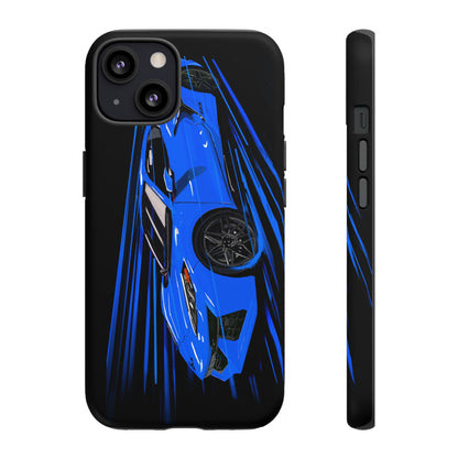 Blue Corvette C8 z06 Design for iPhone 18 17 16 15 14 13 Pro Max