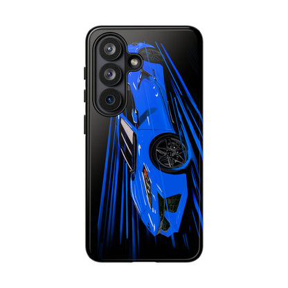 Blue Corvette C8 z06 Design for iPhone 18 17 16 15 14 13 Pro Max