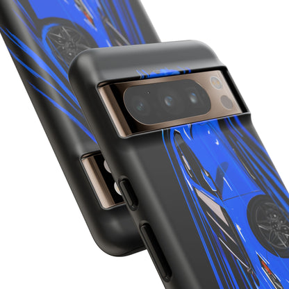 Blue Corvette C8 z06 Design for iPhone 18 17 16 15 14 13 Pro Max