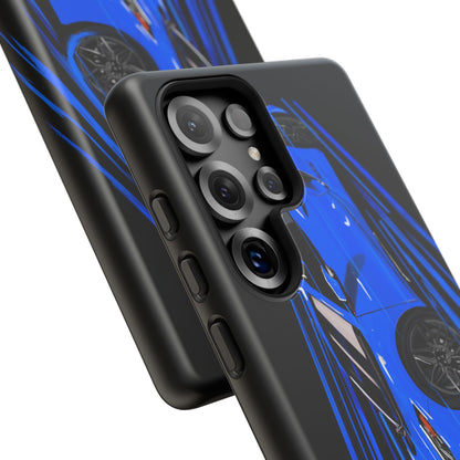 Blue Corvette C8 z06 Design for iPhone 18 17 16 15 14 13 Pro Max