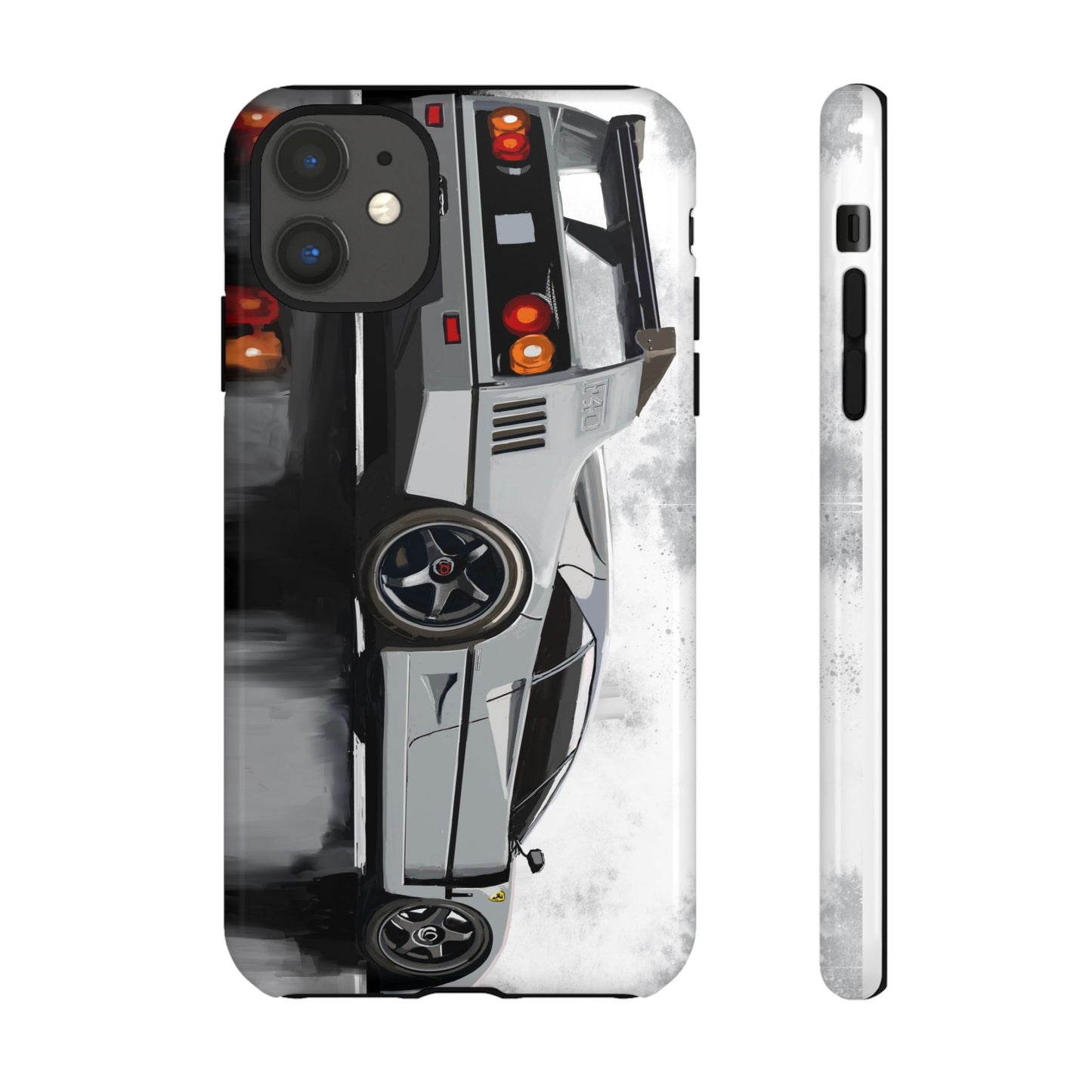 Gray Ferrari F40 Case iPhone 16 15 14 13 12 11 Pro max Samsung Galaxy Pixel