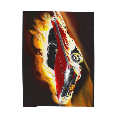 Christine 1958 Plymouth Fury Classic antique Velveteen Plush Blanket