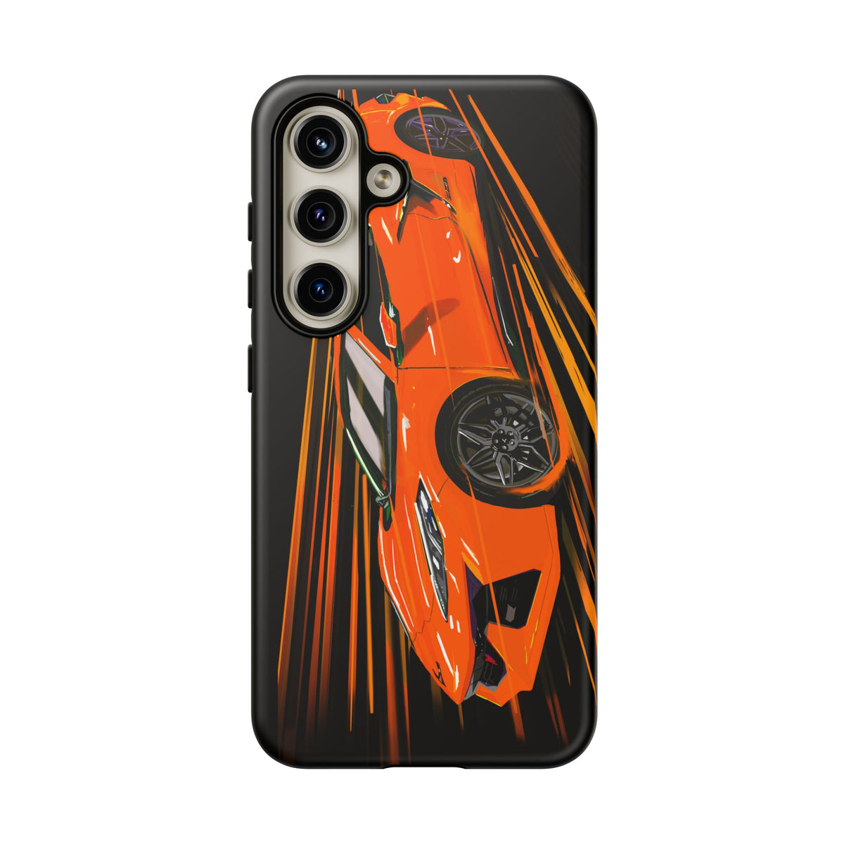 Orange C8 corvette Z06 iPhone 18 17 16 15 14 13 12 Pro  Samsung Galaxy Pixel