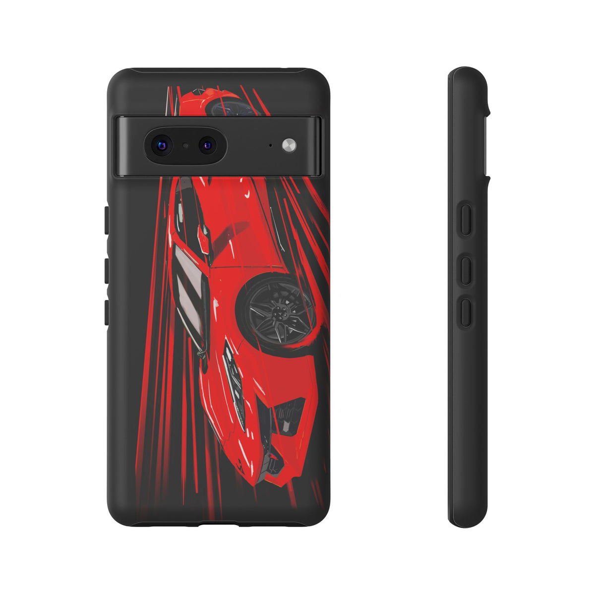 Red C8 corvette Z06 Case iPhone 18 17 16 15 14 13 12 11 Pro Samsung Galaxy Pixel