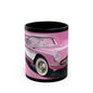 Pink 57 Corvette Black Coffee Tea Mug (11oz, 15oz)