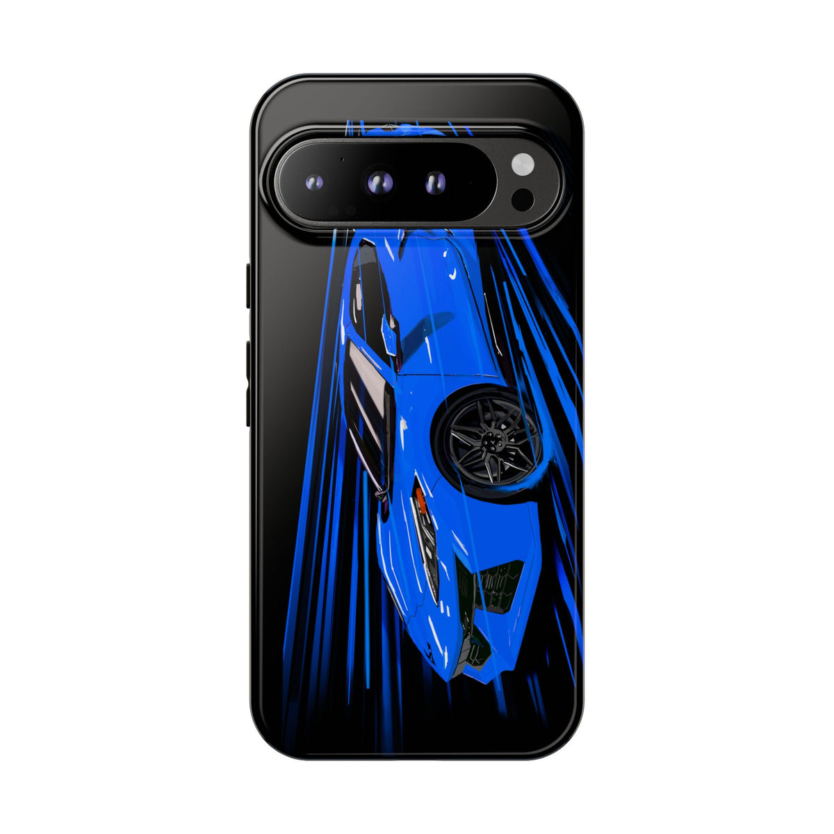 Blue Corvette C8 z06 Design for iPhone 18 17 16 15 14 13 Pro Max