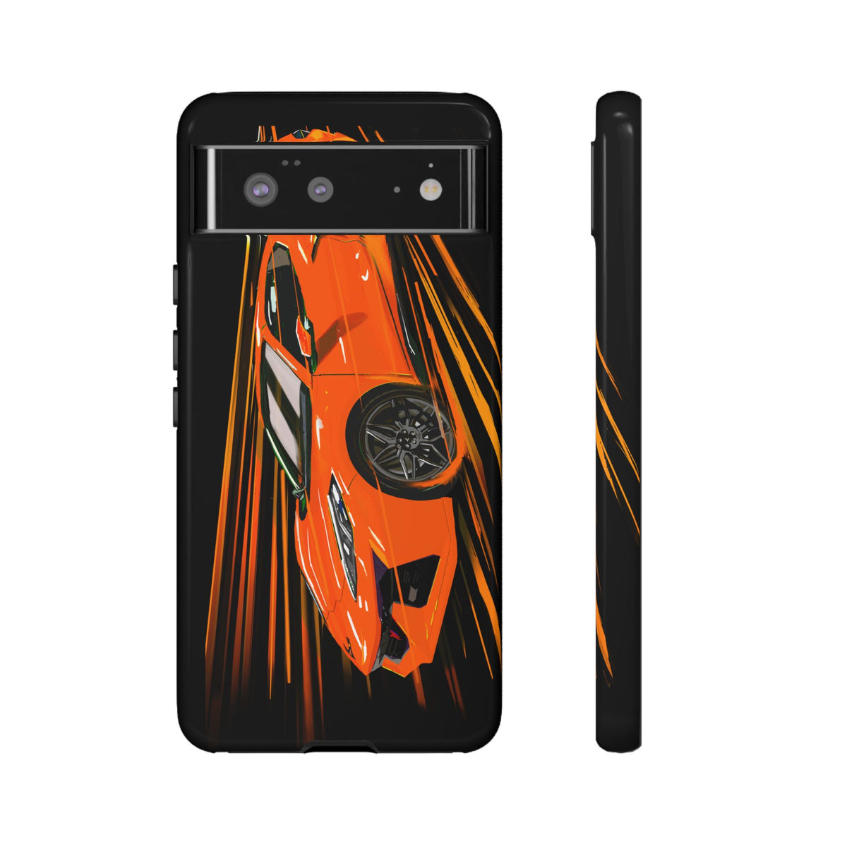 Orange C8 corvette Z06 iPhone 18 17 16 15 14 13 12 Pro  Samsung Galaxy Pixel