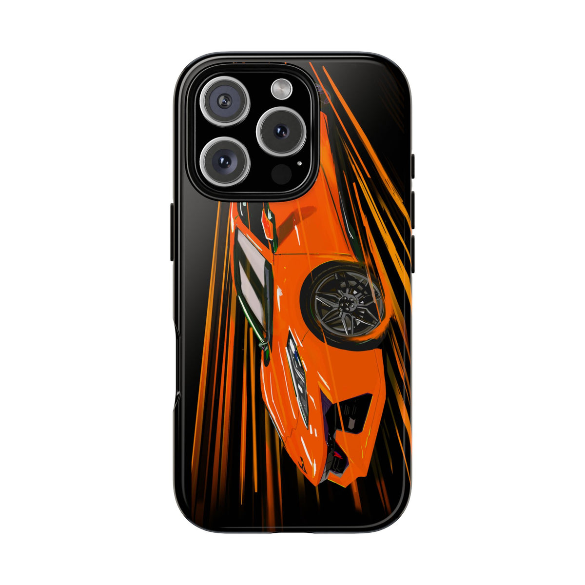 Orange C8 corvette Z06 iPhone 18 17 16 15 14 13 12 Pro  Samsung Galaxy Pixel