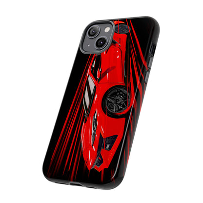 Red C8 corvette Z06 Case iPhone 18 17 16 15 14 13 12 11 Pro Samsung Galaxy Pixel