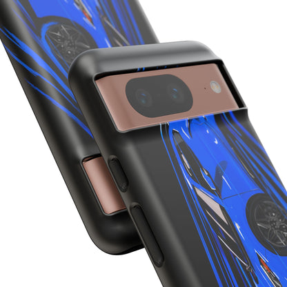 Blue Corvette C8 z06 Design for iPhone 18 17 16 15 14 13 Pro Max
