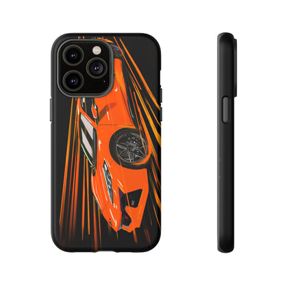 Orange C8 corvette Z06 iPhone 18 17 16 15 14 13 12 Pro  Samsung Galaxy Pixel