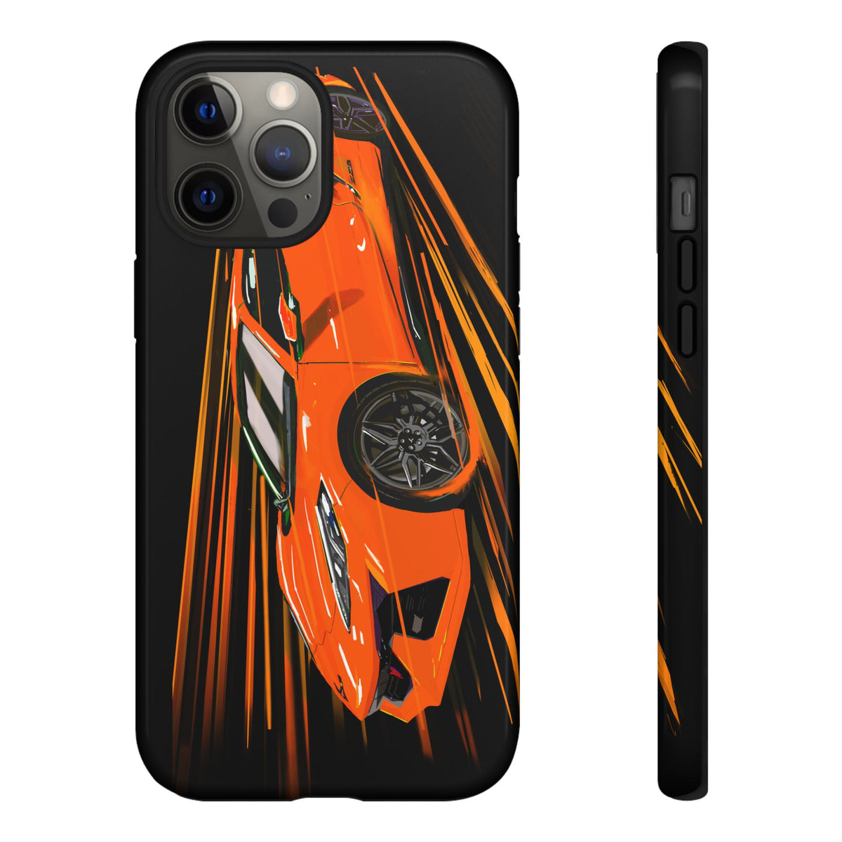 Orange C8 corvette Z06 iPhone 18 17 16 15 14 13 12 Pro  Samsung Galaxy Pixel