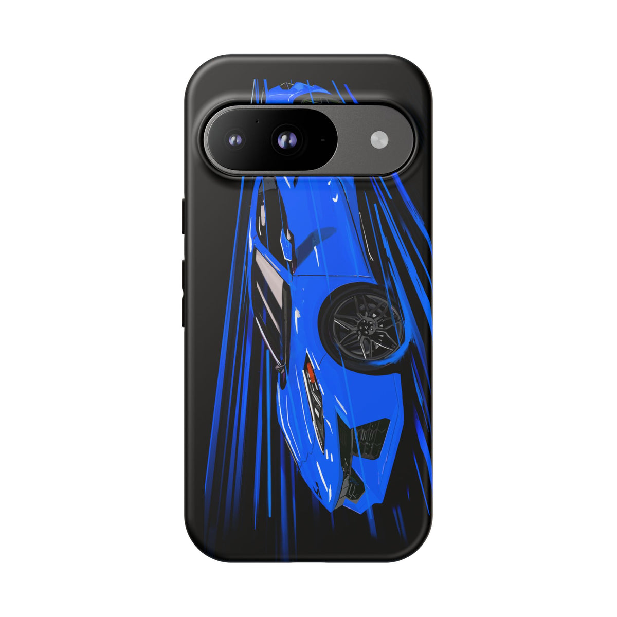 Blue Corvette C8 z06 Design for iPhone 18 17 16 15 14 13 Pro Max