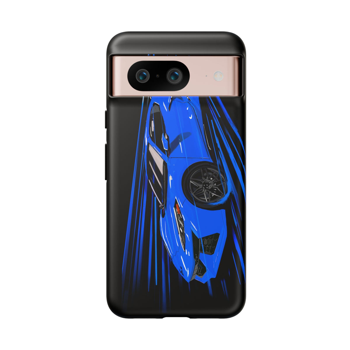 Blue Corvette C8 z06 Design for iPhone 18 17 16 15 14 13 Pro Max