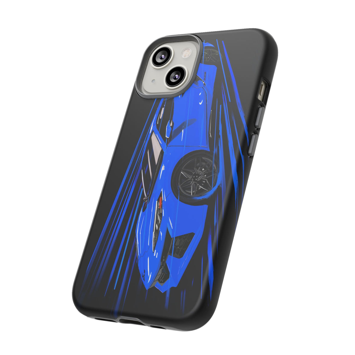 Blue Corvette C8 z06 Design for iPhone 18 17 16 15 14 13 Pro Max